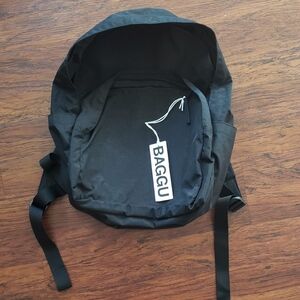 BAGGU Black Large Nylon Backpack New